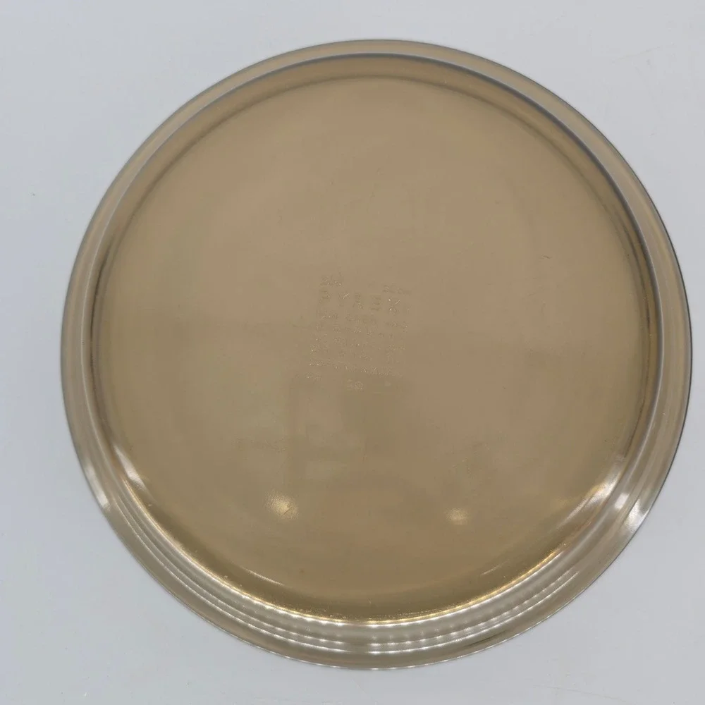 Vintage Pyrex Amber Smoke Pie Plate 9
